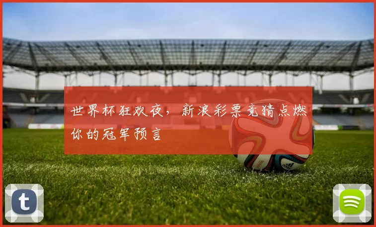 世界杯狂欢夜,新浪彩票竞猜点燃你的冠军预言