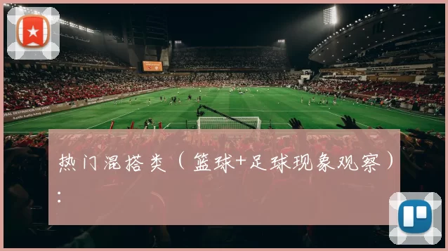 热门混搭类(篮球+足球现象观察):